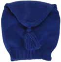 Tube shaped knitted liberty hat, blue